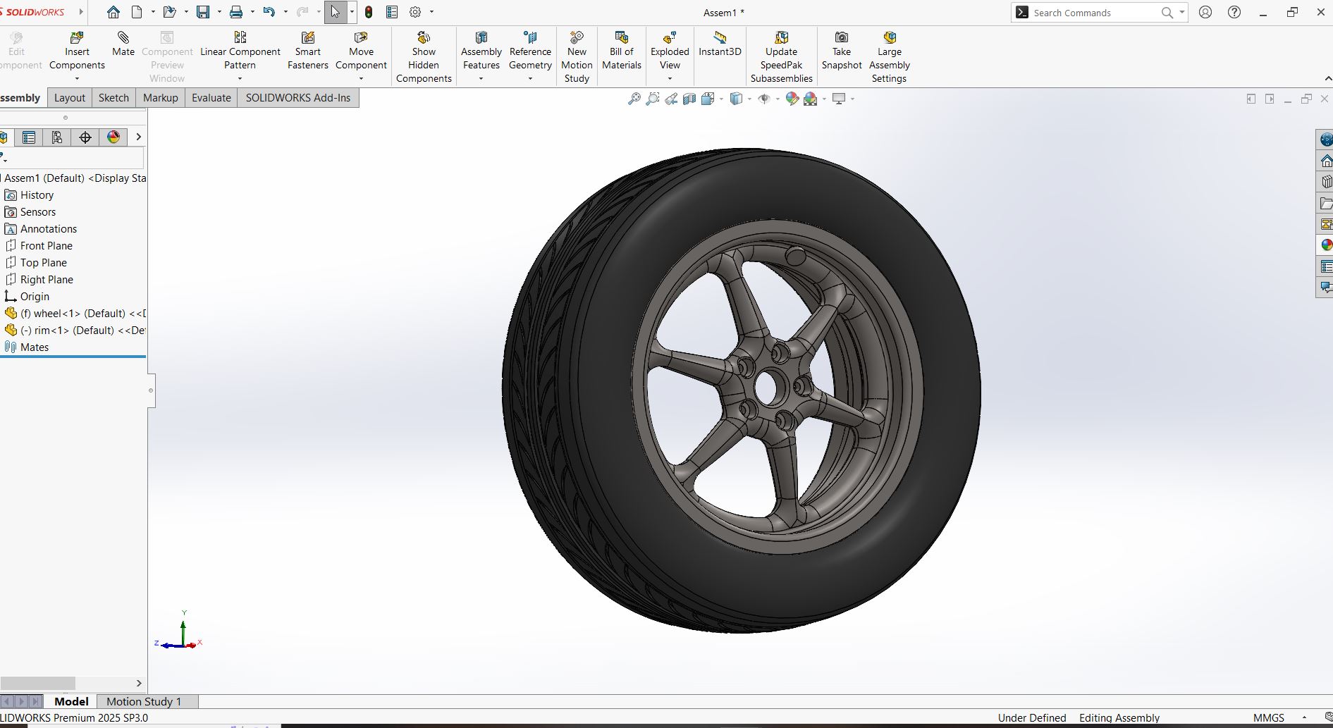 Alloy Wheel and Tyre Design - 3D CAD