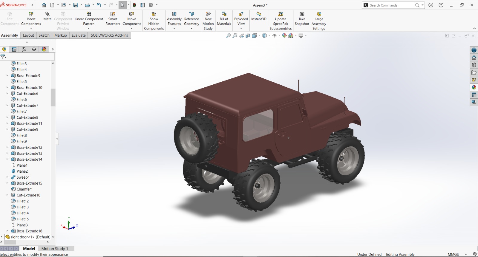 Full-Scale Jeep Design - SolidWorks Large Assembly